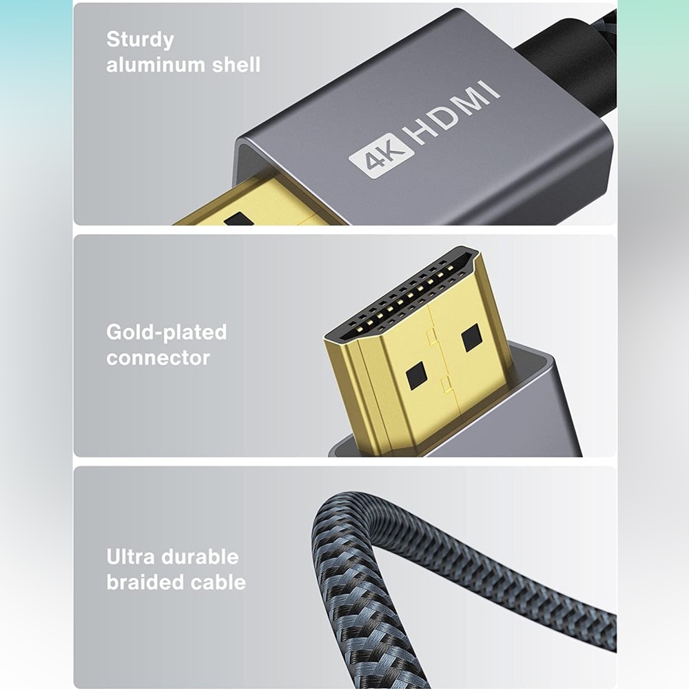 IVANKY Short HDMI Cable 4K 0.5 ft